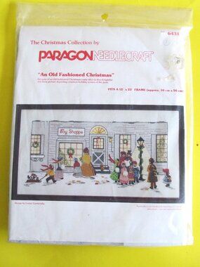 Paragon Crewel Needlecraft Kit An old fashioned Christmas 1978